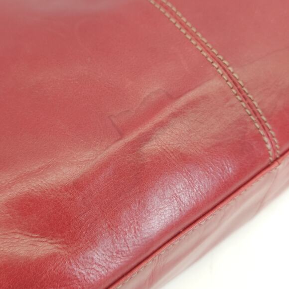 Vtg Franklin Covey Red Leather Tote Bag Planner Wristlet Work Travel Organizer - Picture 14 of 15